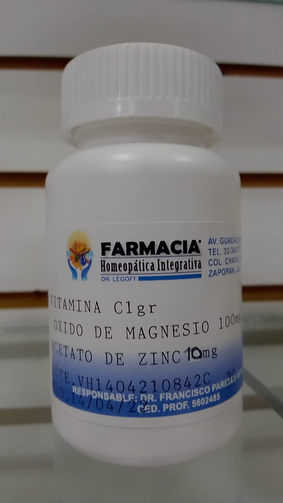 VITAMINA C 1G / OXIDO DE MAGNESIO 100MG